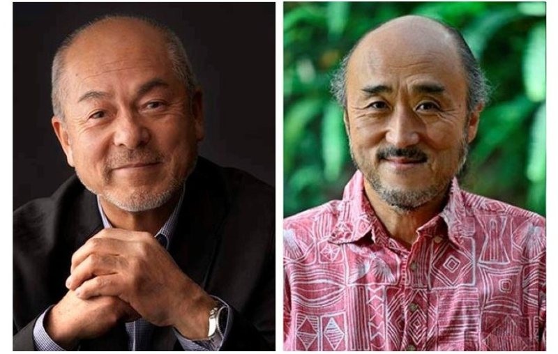 Japan's leading photograhers, left;Ikuo Nakamura, right;Junji Takasago